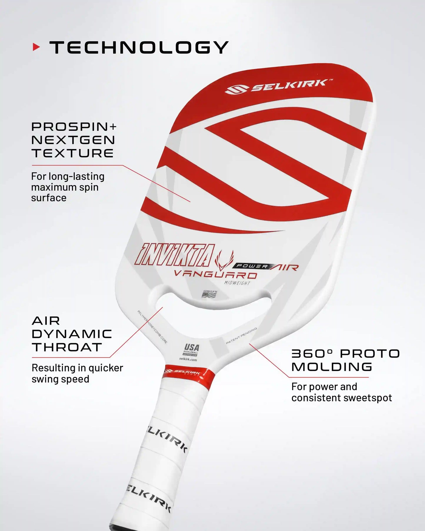 Selkirk VANGUARD Power Air - S2 - Pickleball Paddle